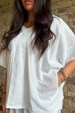 Rustic Nature Linen Blend Pocket Tee White